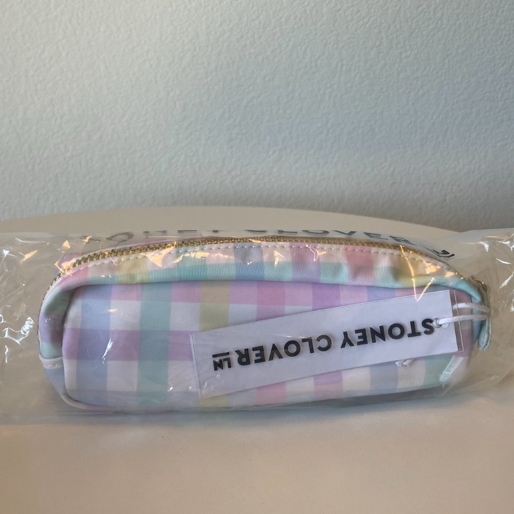 Stoney Clover Lane Rainbow Gingham Pencil Pouch